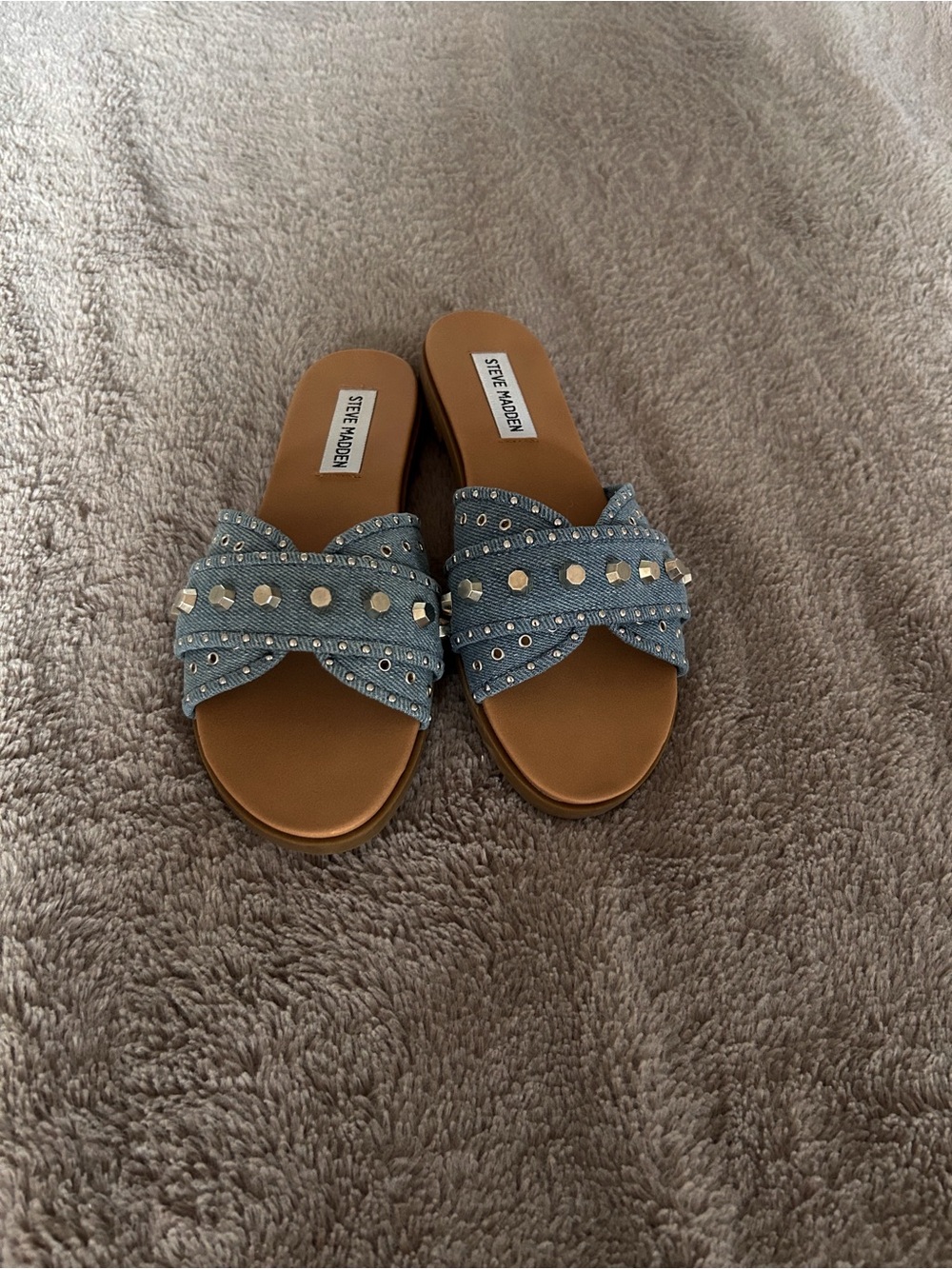 Steve Madden Kayra Denim slides